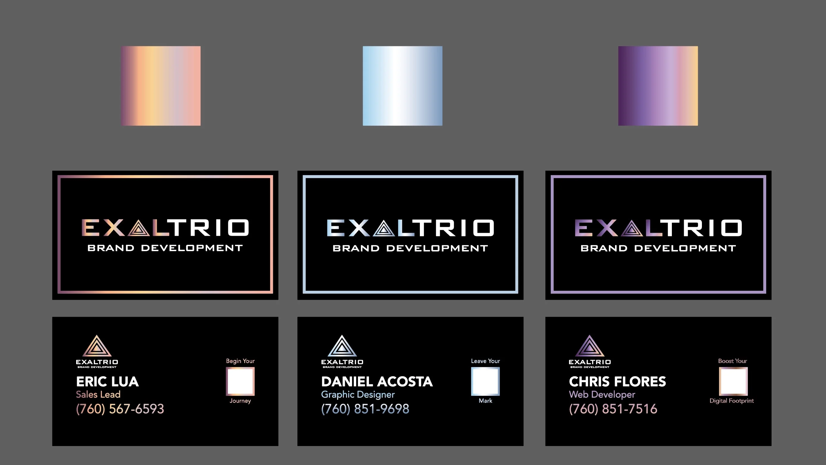 Exaltrio business cards