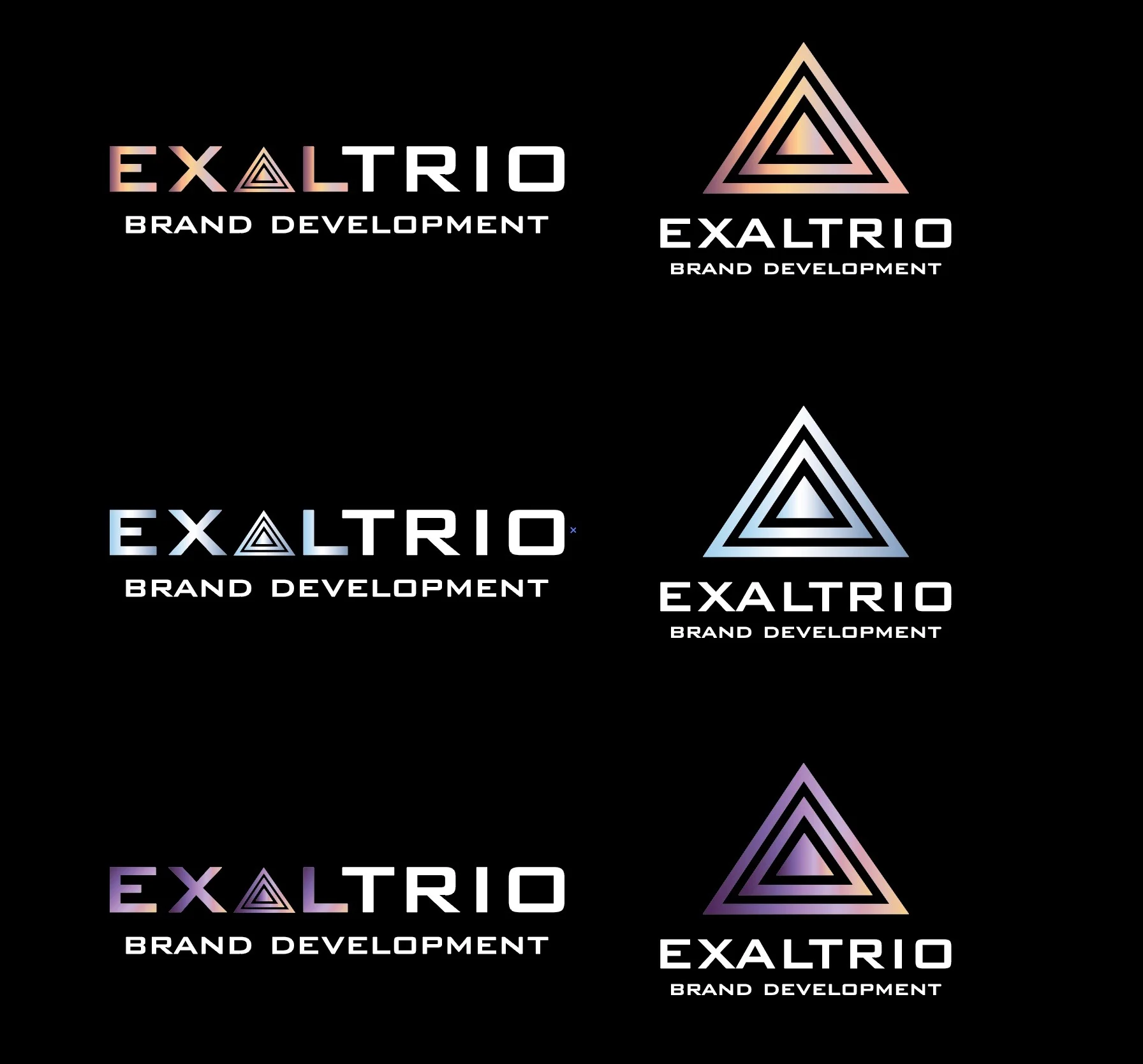 Exaltrio logo system